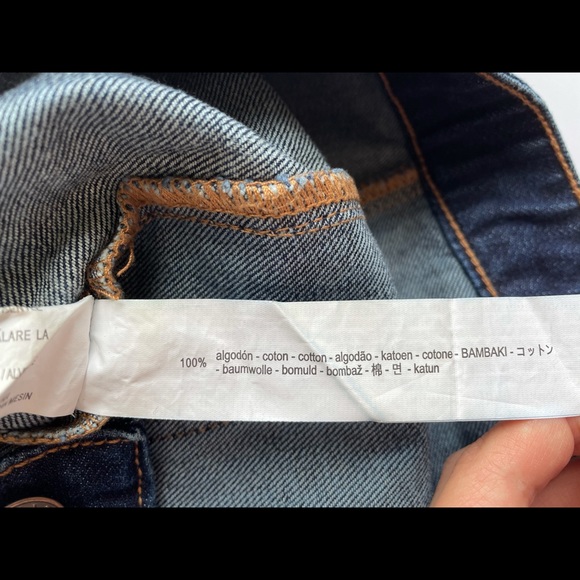 Denim Mini Skirt with Pockets and front buttons - Picture 16 of 16